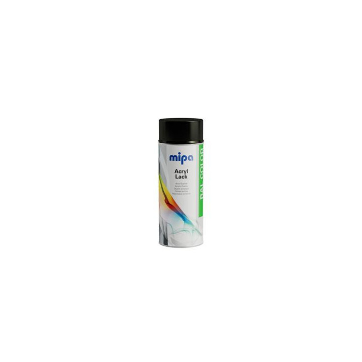 MIPA Akrylátový lak v spreji RAL 9005 400 ml, lesk