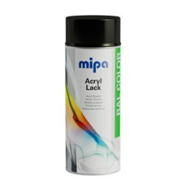 MIPA Akrylátový lak v spreji RAL 9005 400 ml, saténový mat